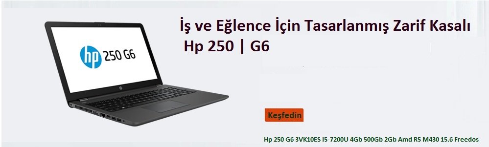 Hp 250 G6 3VK10ES i5-7200U 4Gb 500Gb 2Gb Amd R5 M430 15.6